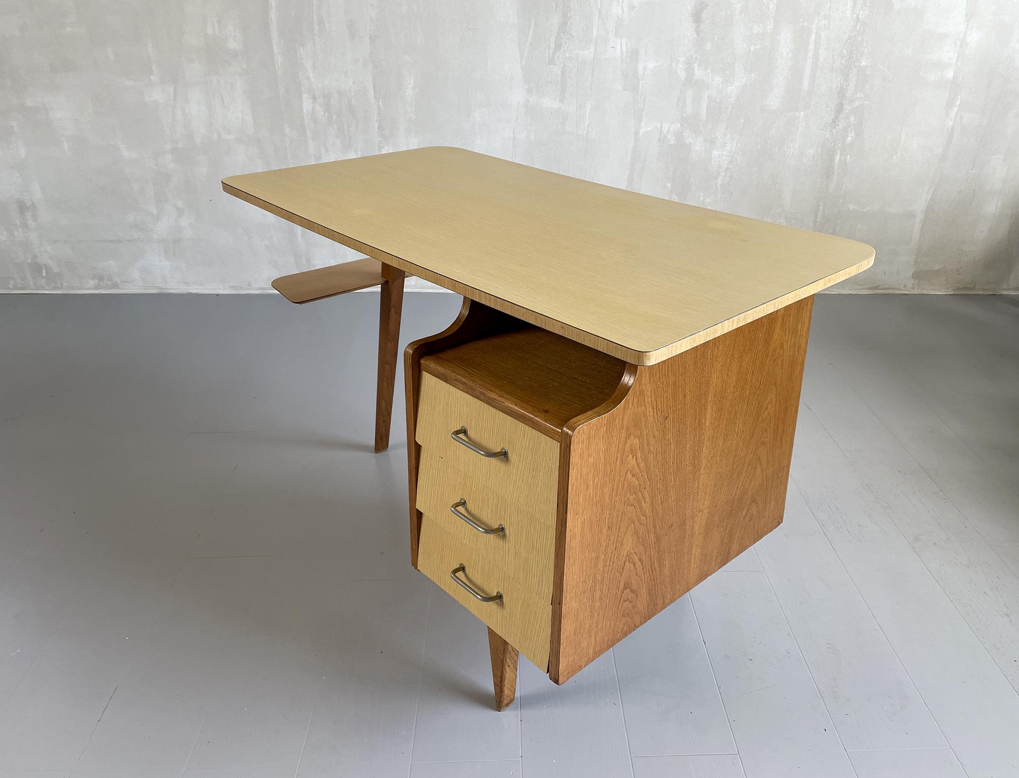 Faux Bois Jacques Hauville, Tripod Desk 1950