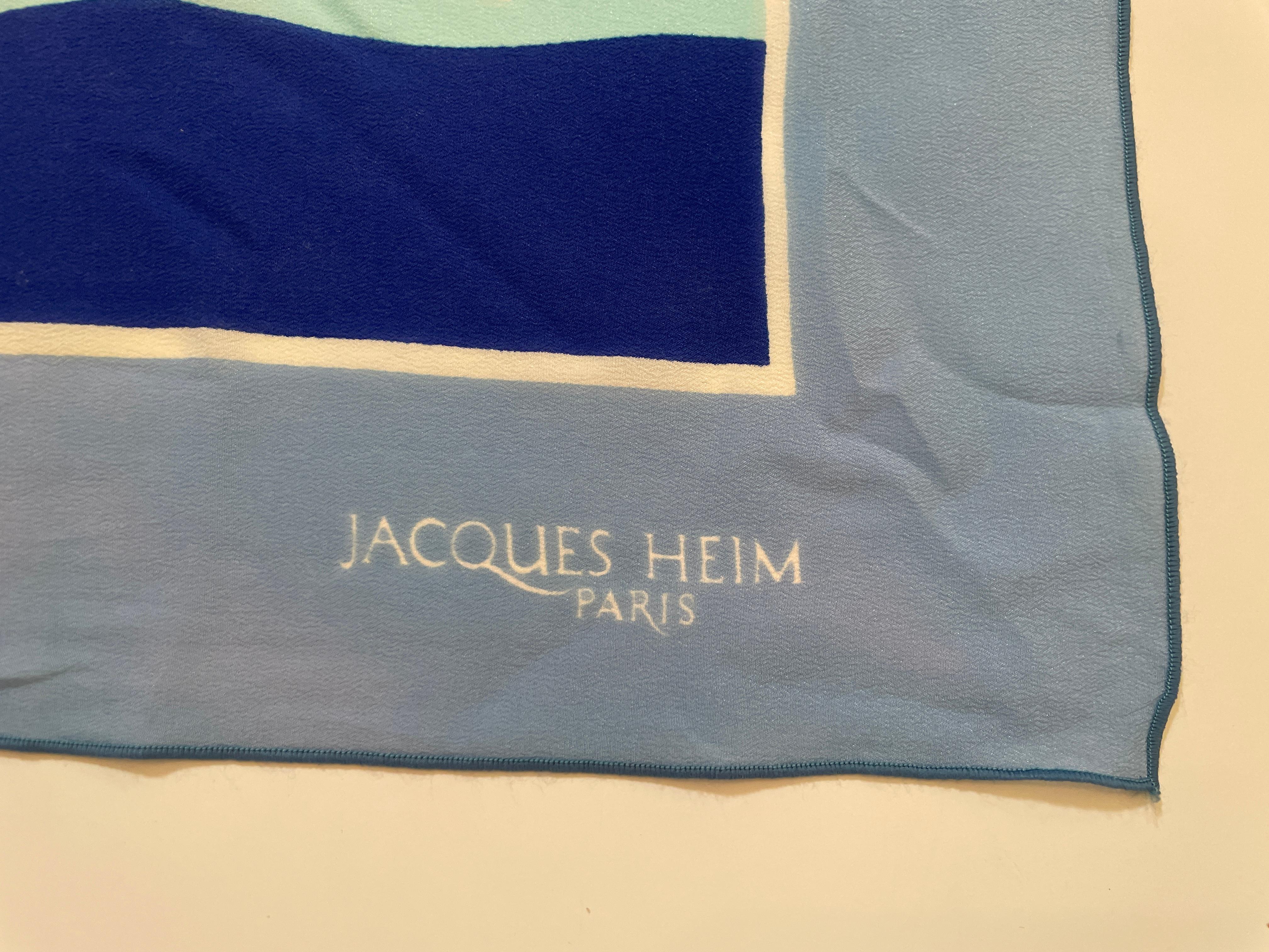 Jacques Heim Abstract Art Silk Scarf 1960s For Sale 4