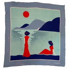Jacques Heim Abstract Art Silk Scarf 1960s