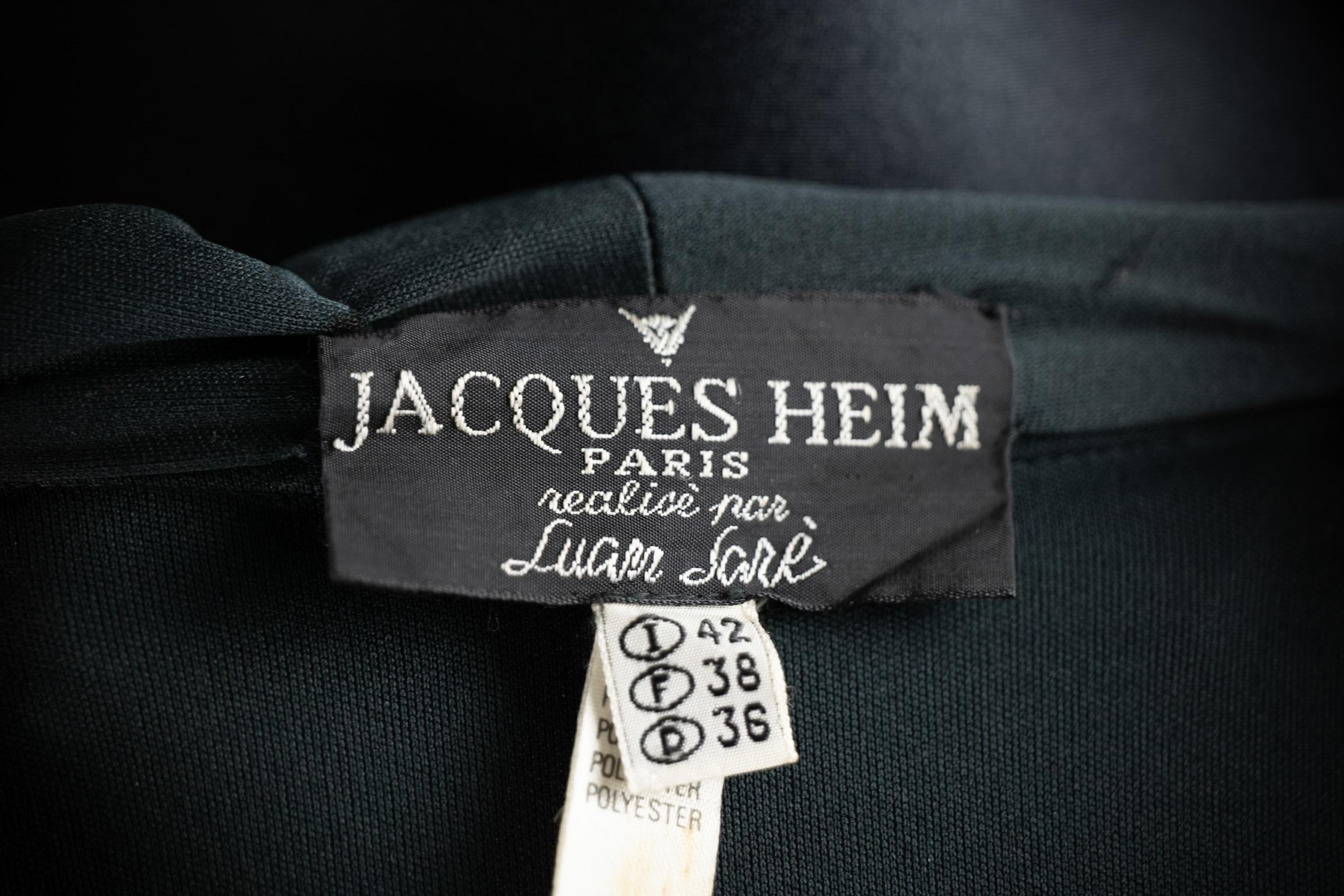 Jacques Heim black long dress In New Condition In Carnate, IT
