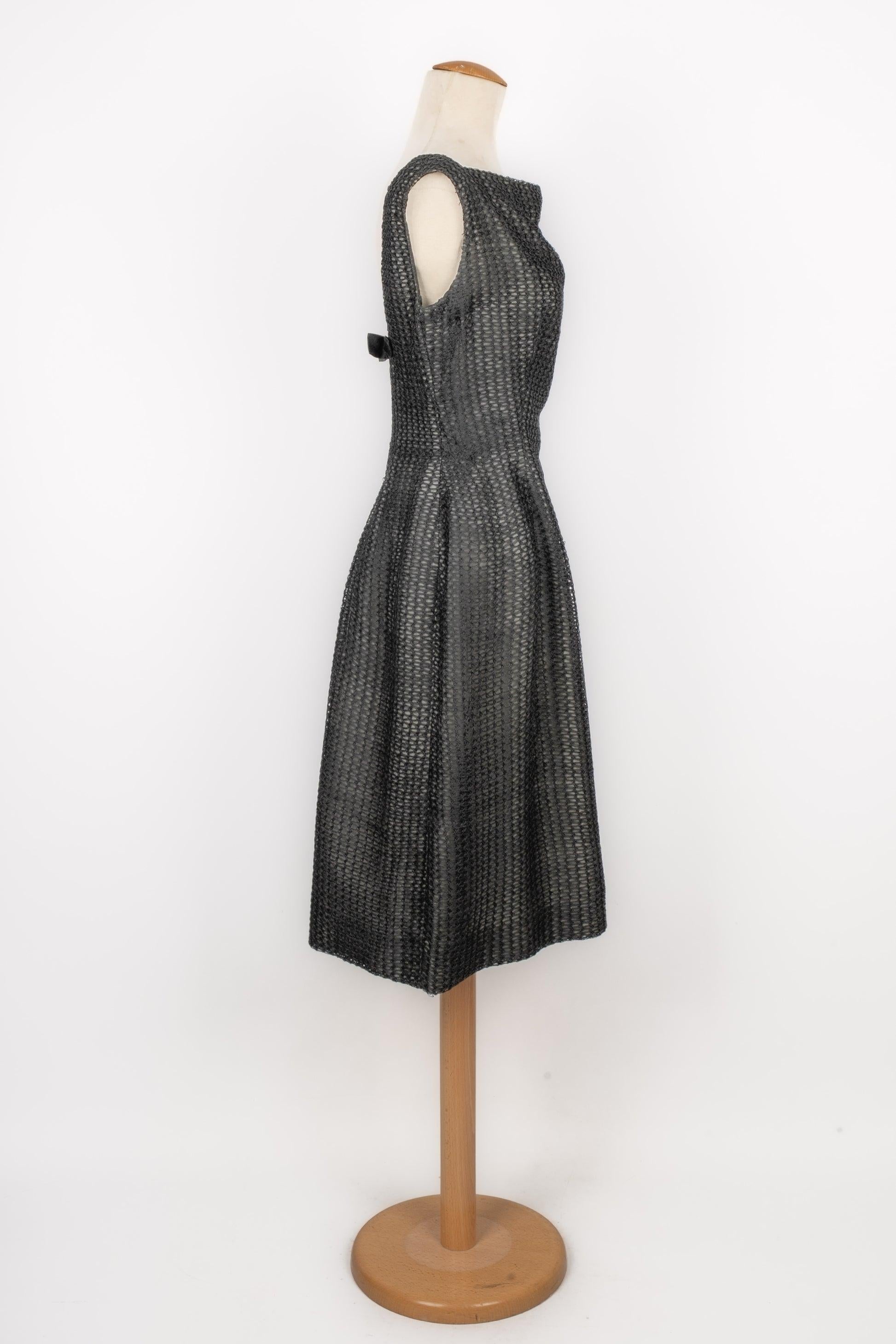 Jacques Heim Vestido vintage negro de largo medio en Excelente estado para la venta en SAINT-OUEN-SUR-SEINE, FR