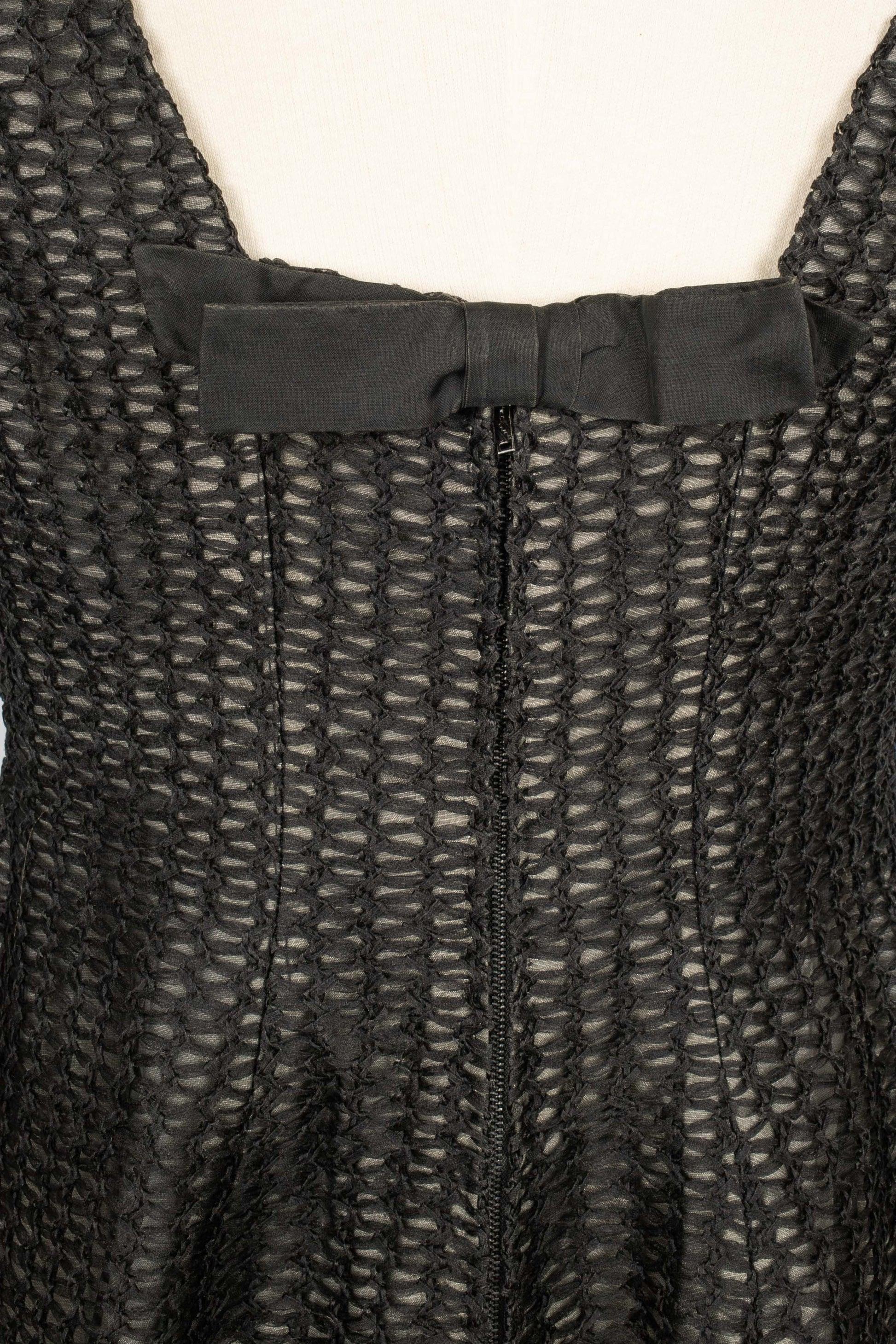 Jacques Heim Vestido vintage negro de largo medio en venta 2