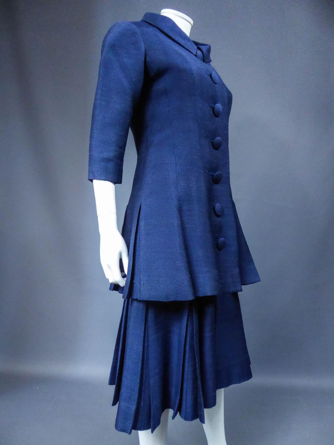 Jacques Heim Couture Dress and Jacket Set Circa 1956 1