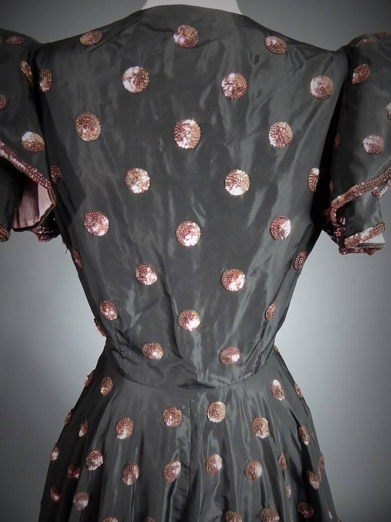 A French Jacques Heim Haute Couture Dress numbered 15365 Circa 1950 8