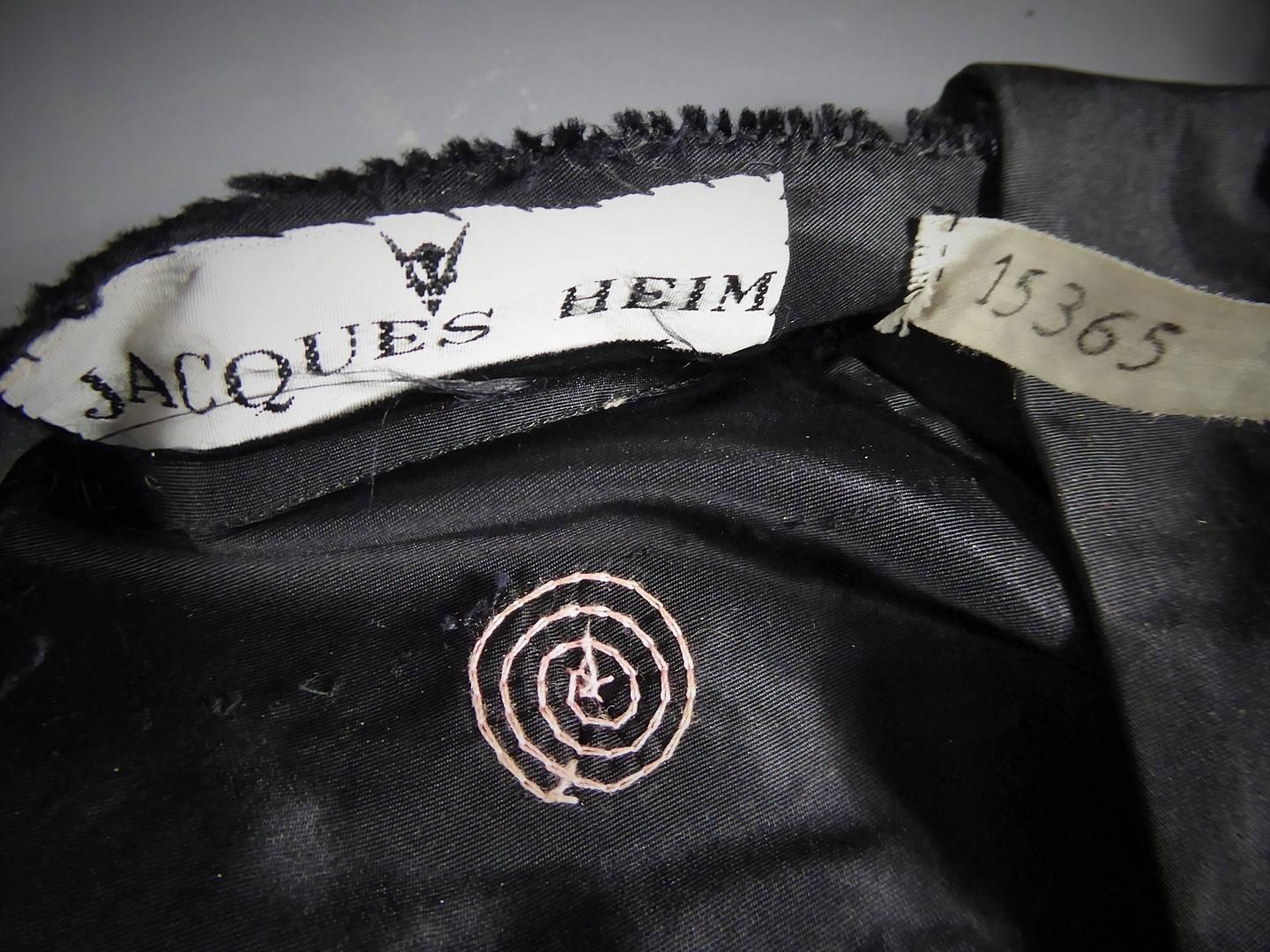 A French Jacques Heim Haute Couture Dress numbered 15365 Circa 1950 2