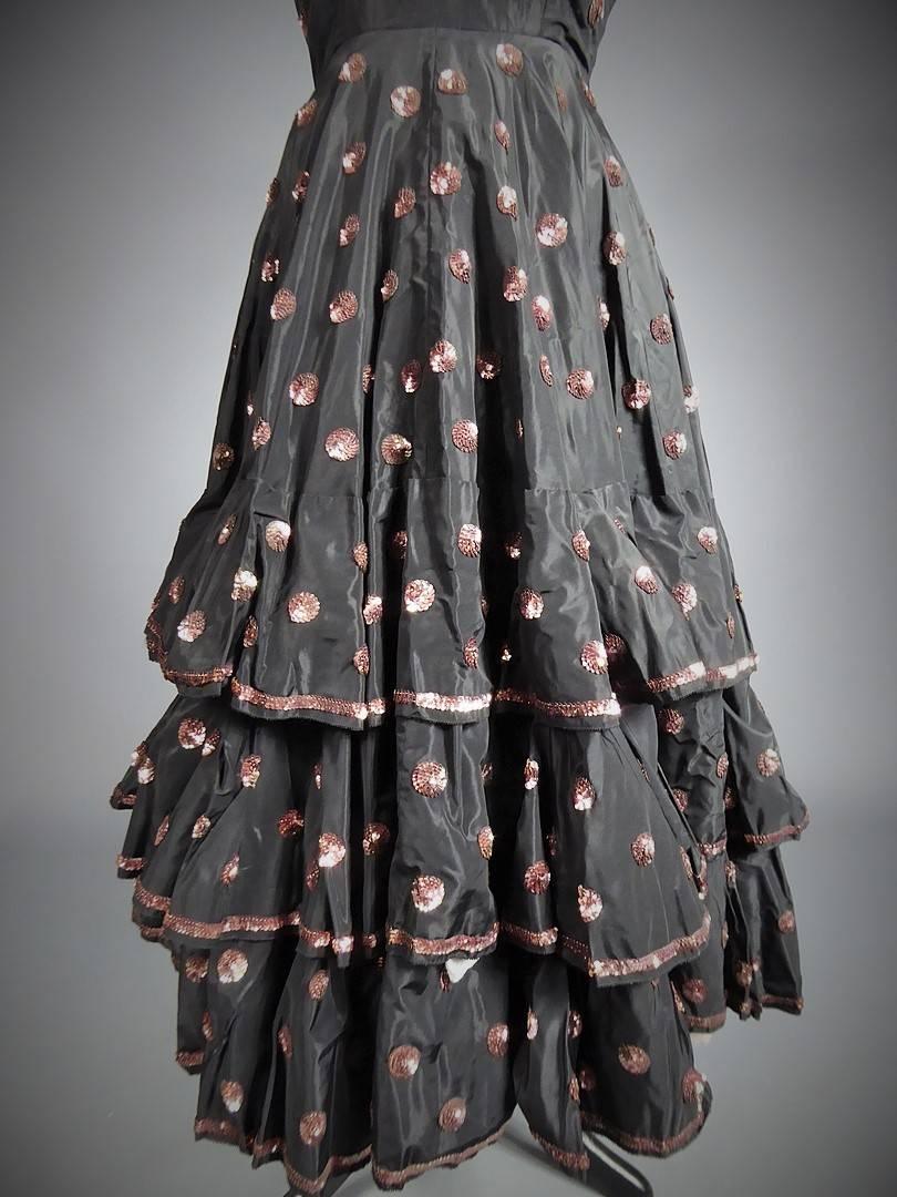 A French Jacques Heim Haute Couture Dress numbered 15365 Circa 1950 4
