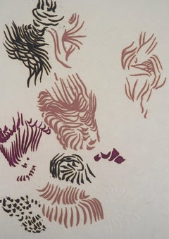Surrealist Peacock - Original color Etching and Aquatint