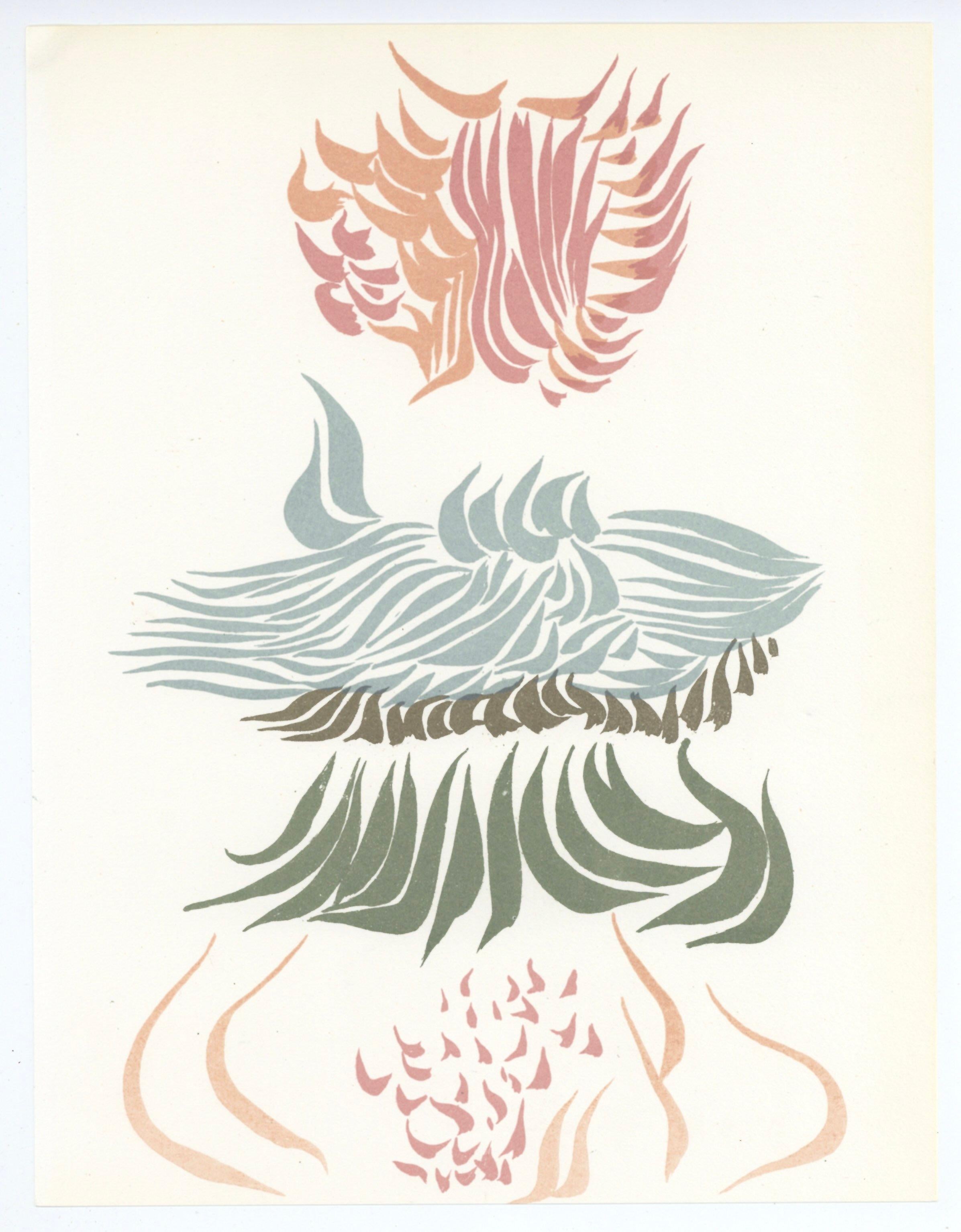 Abstract Print de Jacques Herold - litografía original