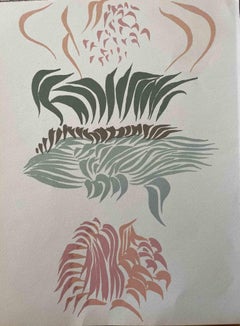 Ohne Titel - Lithographie von J. Hérold - 1974