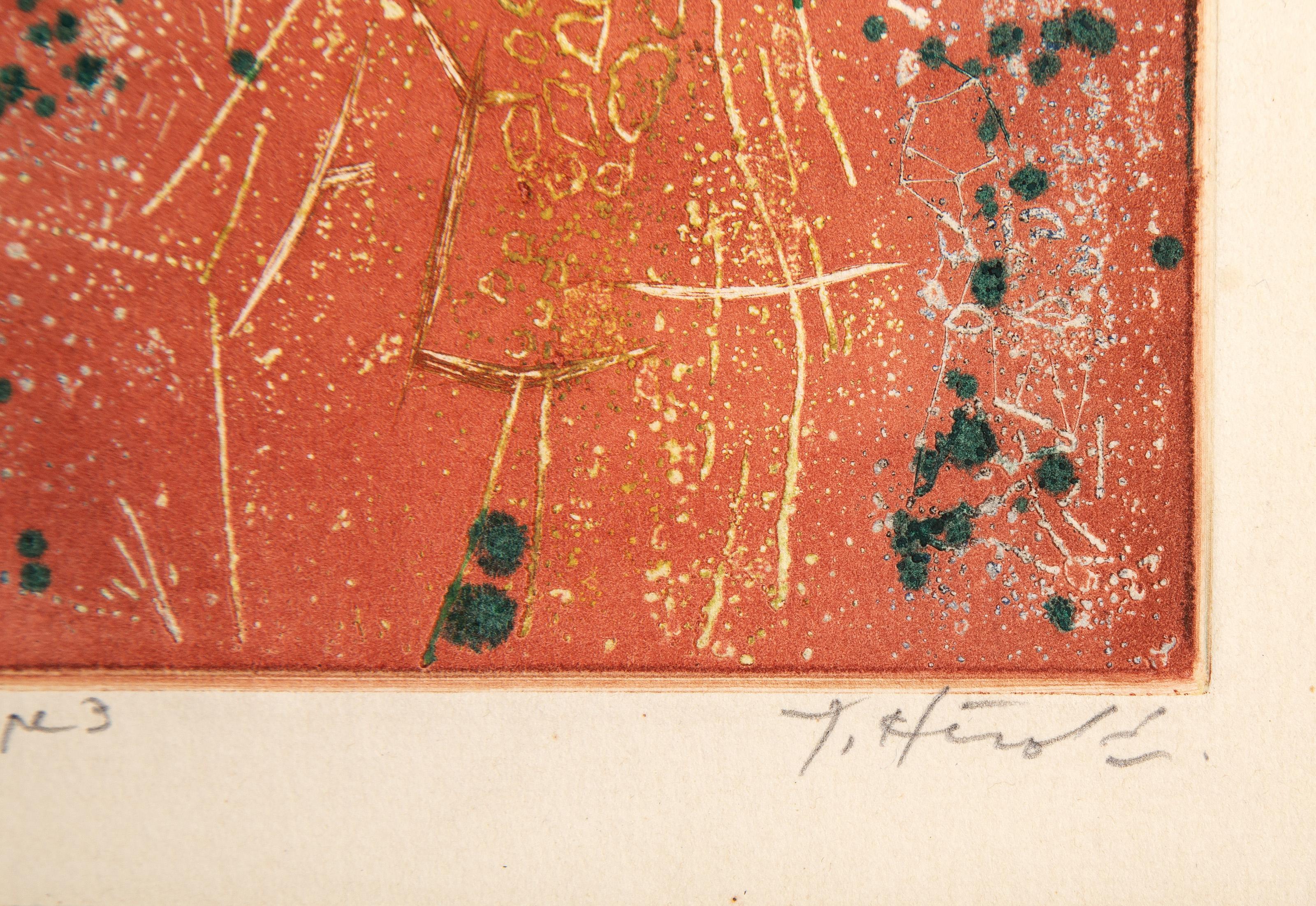 Abstract Figure, Surrealist Monotype by Jacques Herold For Sale 3