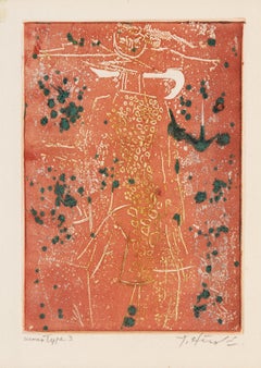 Figura abstracta, monotipo surrealista de Jacques Herold