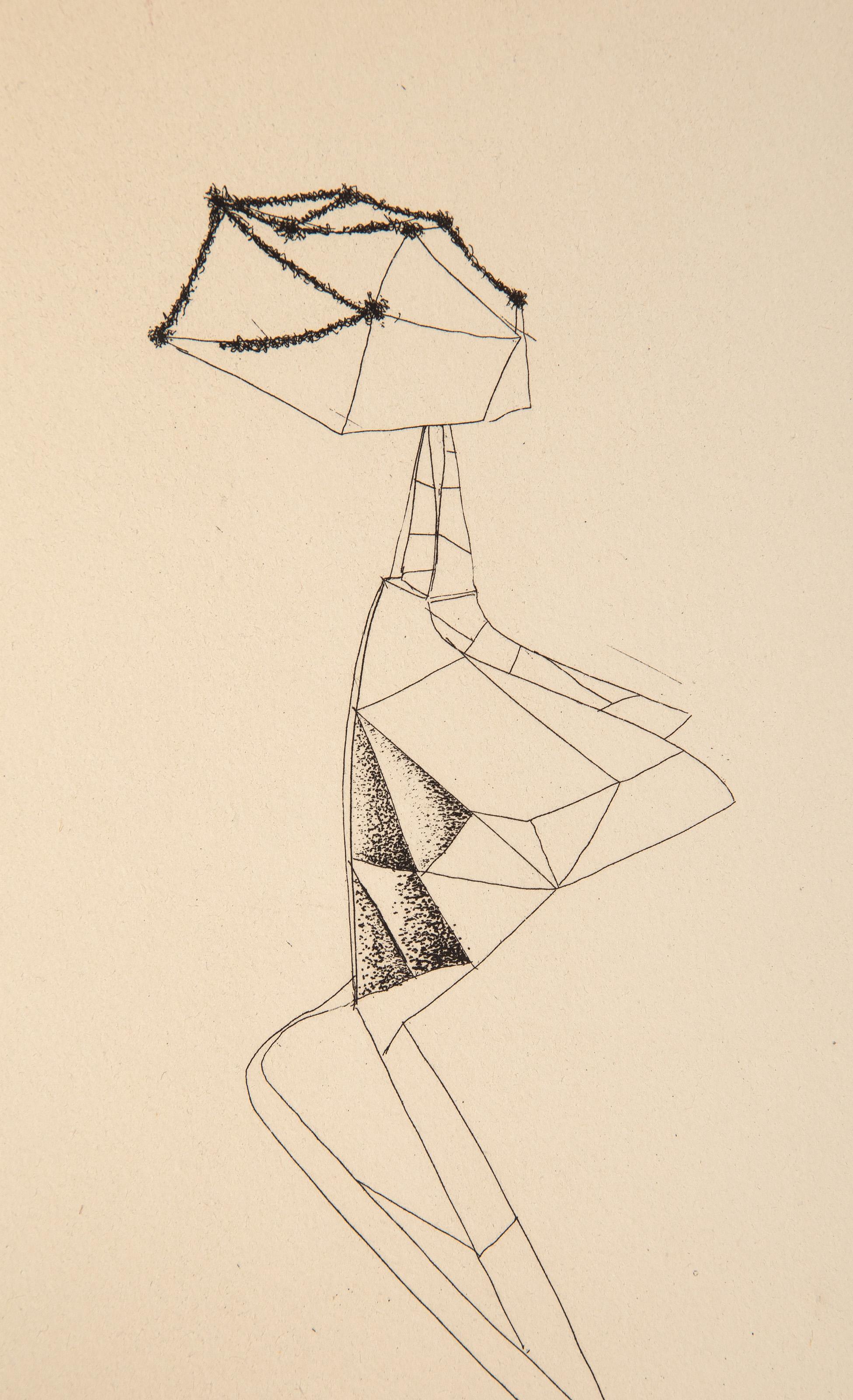 Geometrische Figuren, moderne Radierung von Jacques Herold im Angebot 2