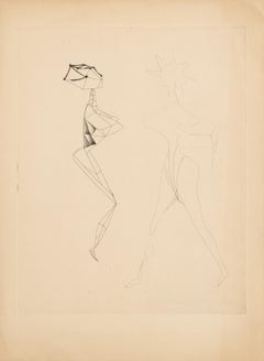 Geometric Figures, Modern Etching by Jacques Herold
