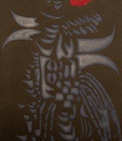 Mask, Surrealist Etching by Jacques Herold