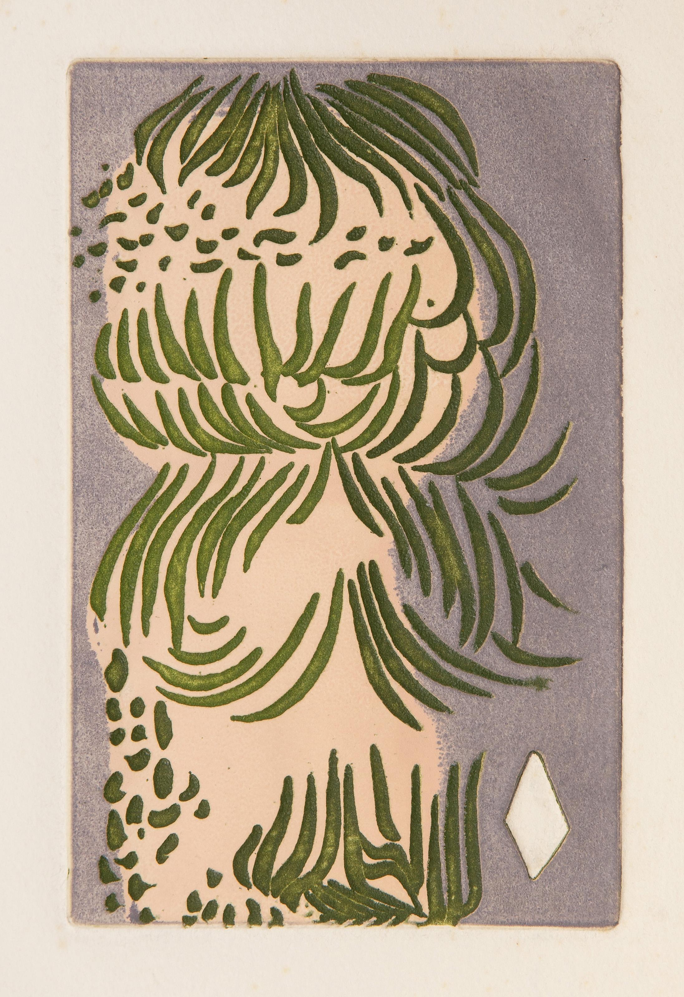  Jacques Herold (1910 - 1987) -  Arbuste, Année : circa 1975, Médium : Intaglio et Aquatint sur Arches, Taille de l'image : 5.5 x 3.5 pouces, Taille : 8.5 x 5.5 in. (21.59 x 13.97 cm), Description : Provenant de la Collection de feu Larry Saphire.