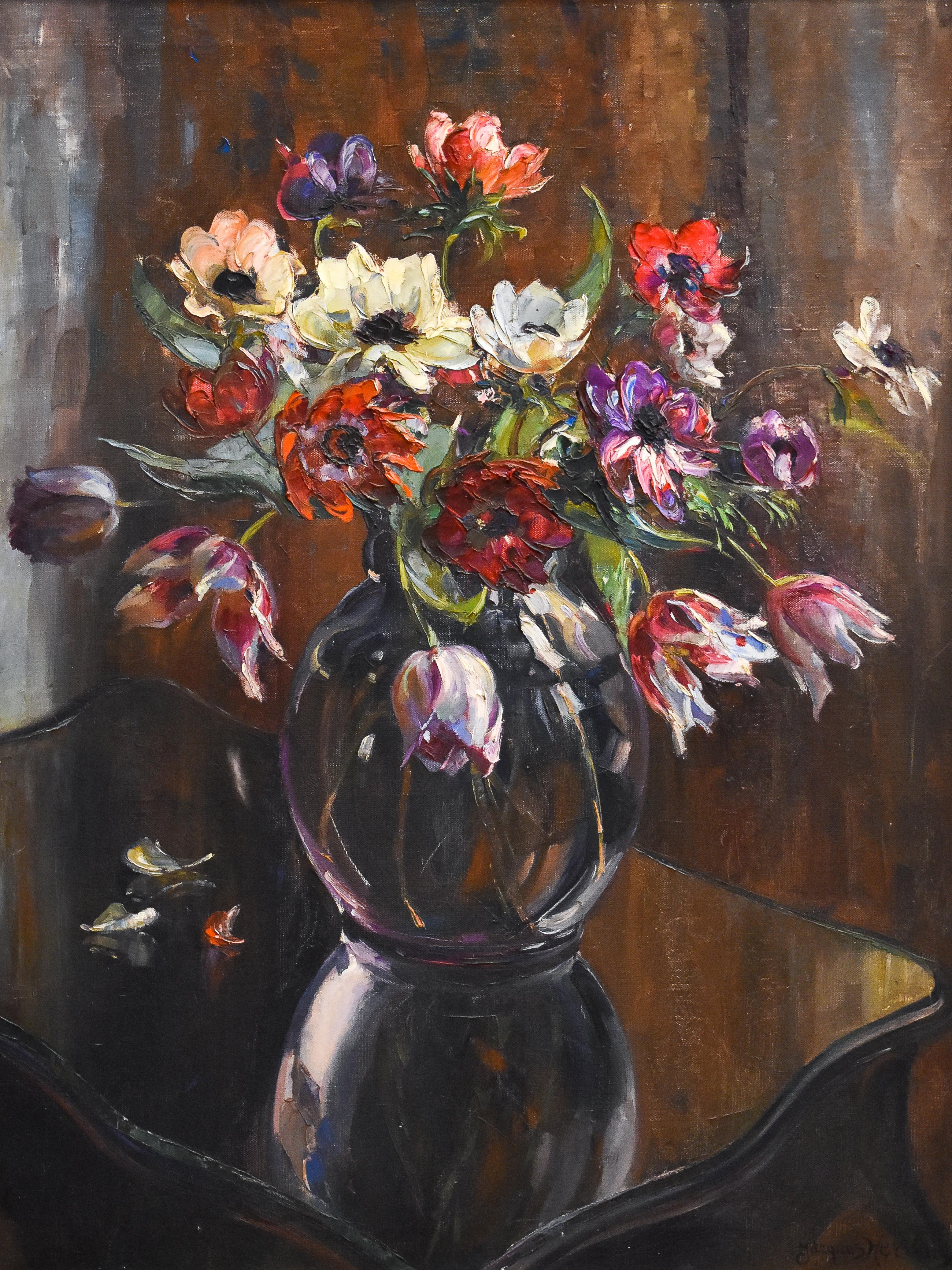 Flower Still-life - Jacques Hervens _ Belgium - Impressionist - Bright - Colours