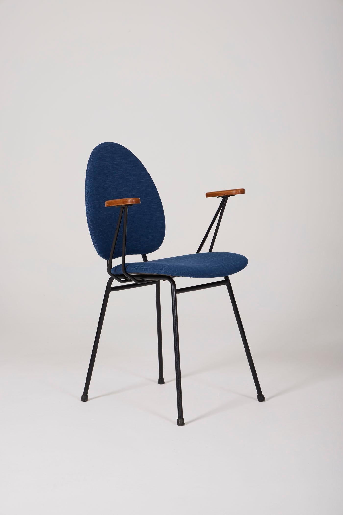 Jacques Hitier Armchair, 1950s For Sale 3