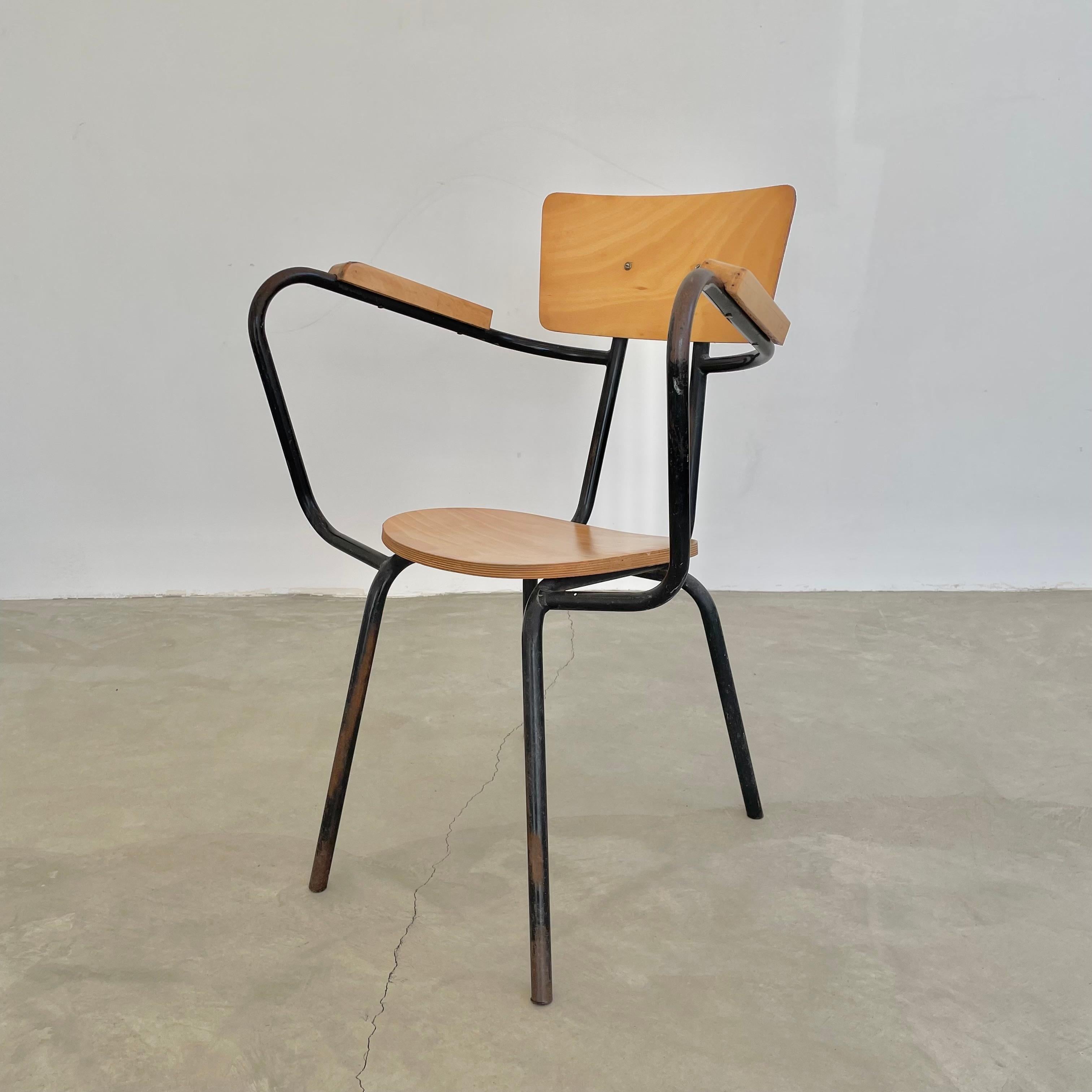 Mid-Century Modern Jacques Hitier Sculptural Armchair, 1950s France For Sale