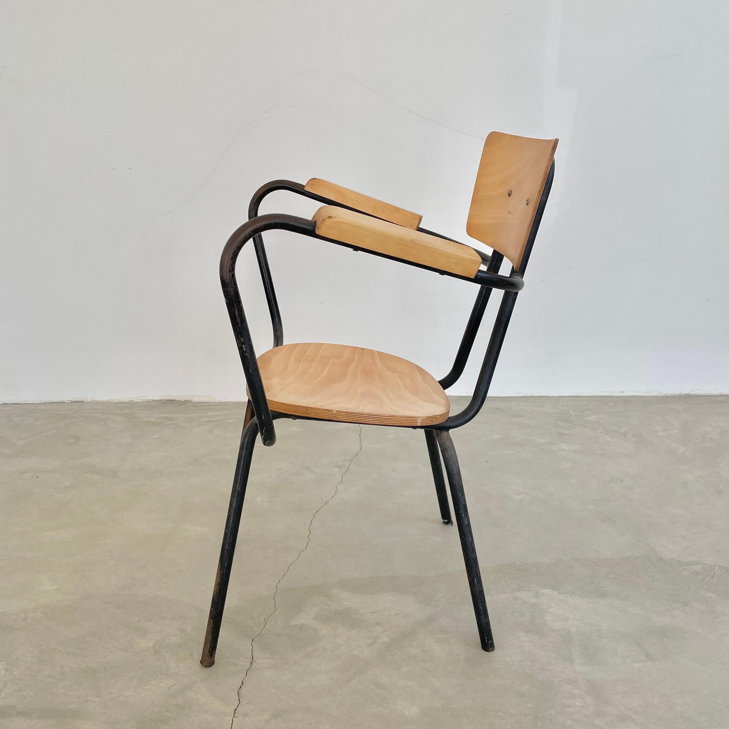 French Jacques Hitier Sculptural Armchair, 1950s France For Sale