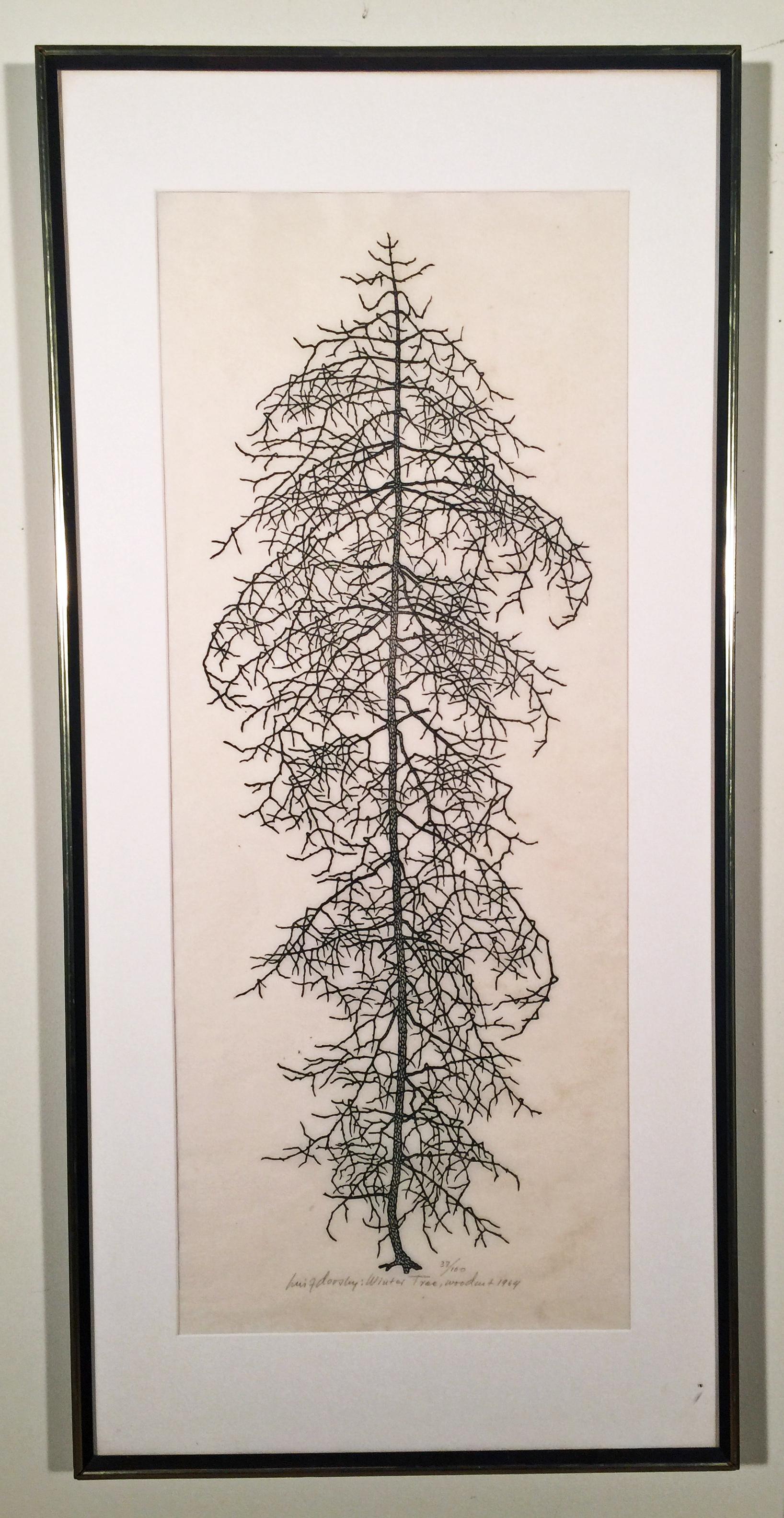 WINTER TREE - Print by Jacques Hnizdovsky