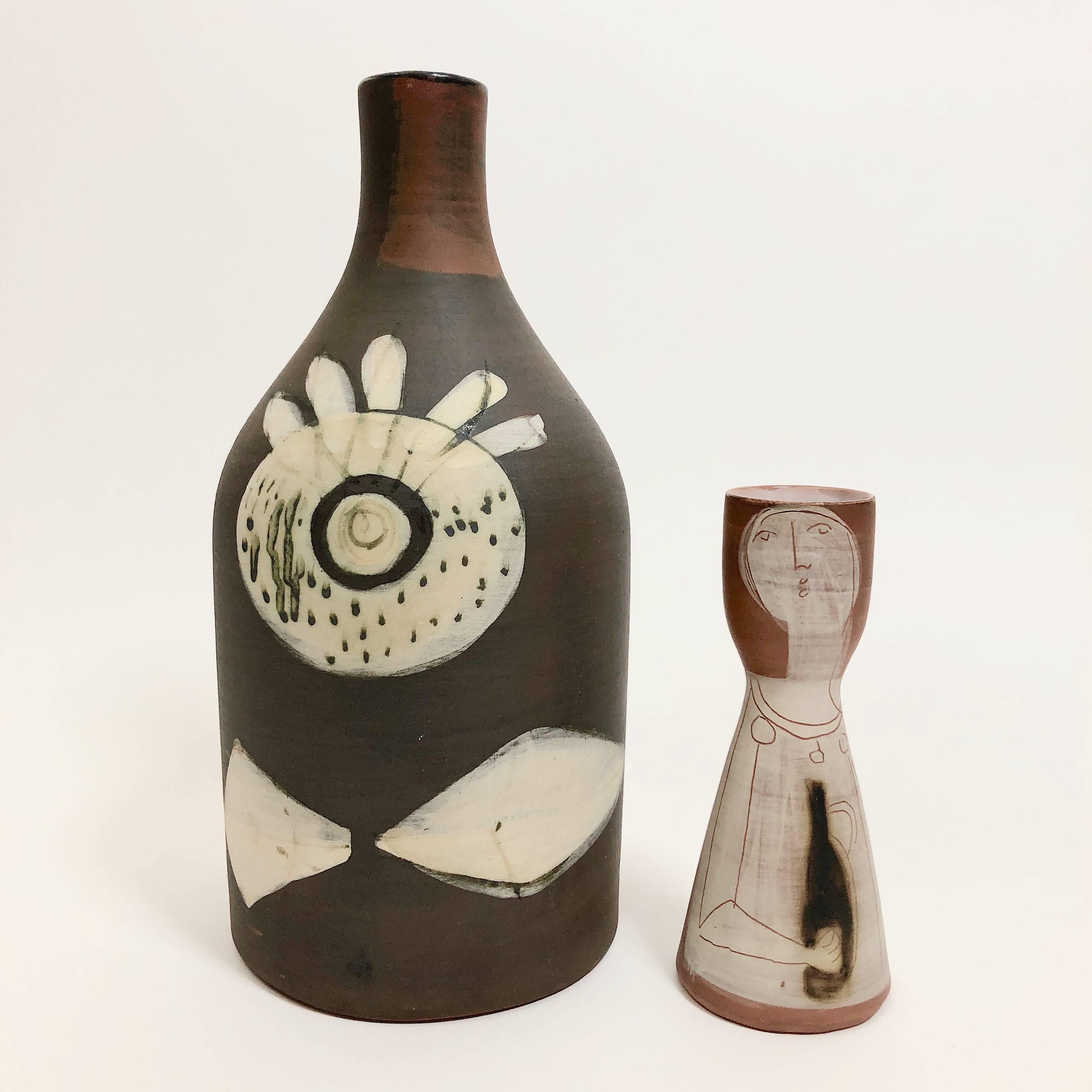 Jacques Innocenti, Mid-Century Modern Pottery Vase In Excellent Condition In NICE, FR