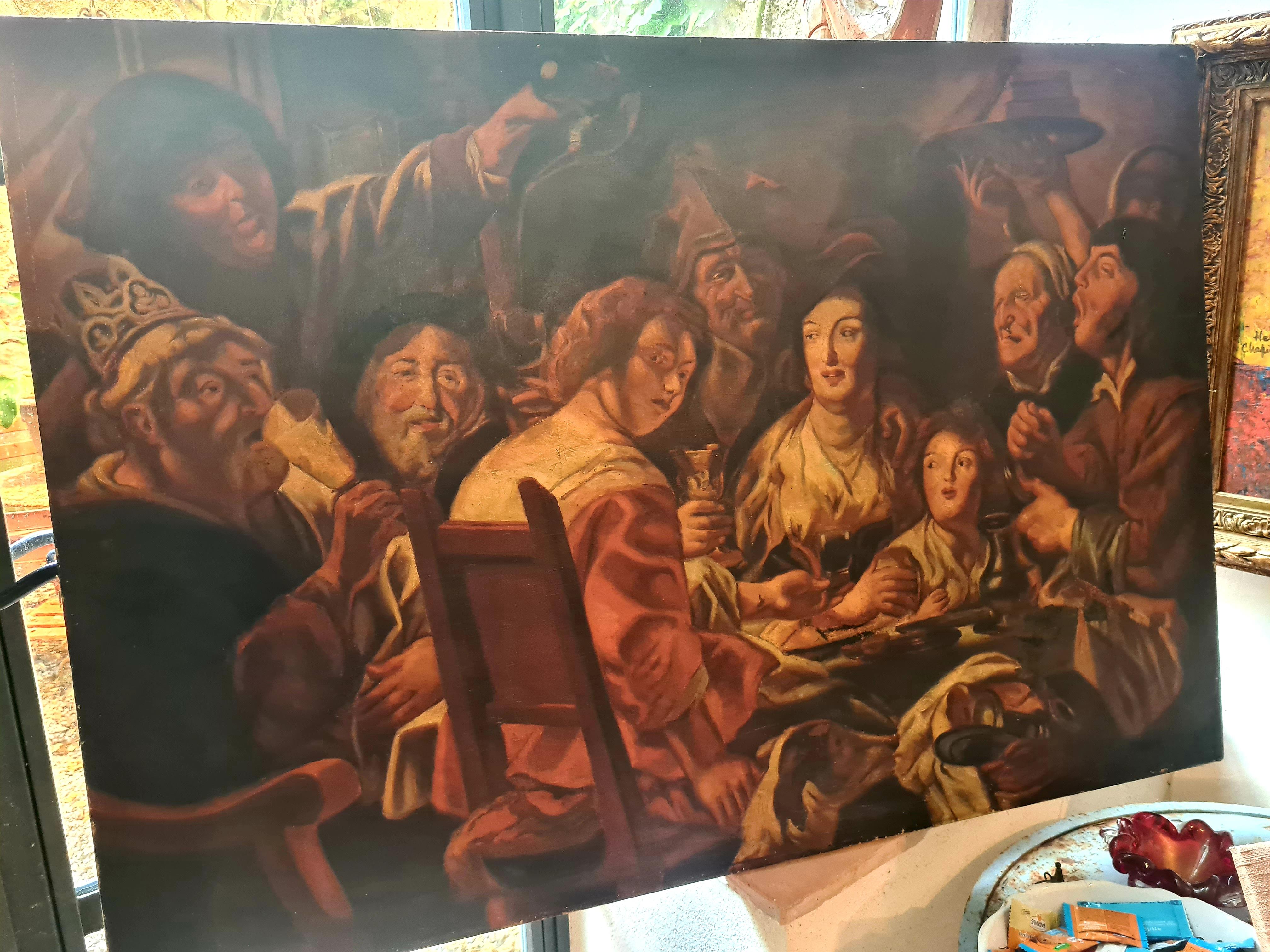 Il re beve, dopo il dipinto di Jacques Jordaens del 1640 in vendita 6