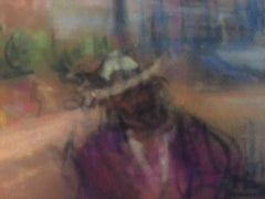 Mexican Siesta Pastel Drawing Ecole D'Paris, WPA, Bezalel Artist