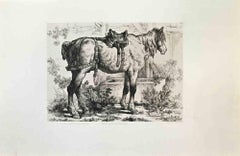 Ayant Couru à Chantilly - Etching by Jacques-Joseph Lecurieux - 1870s