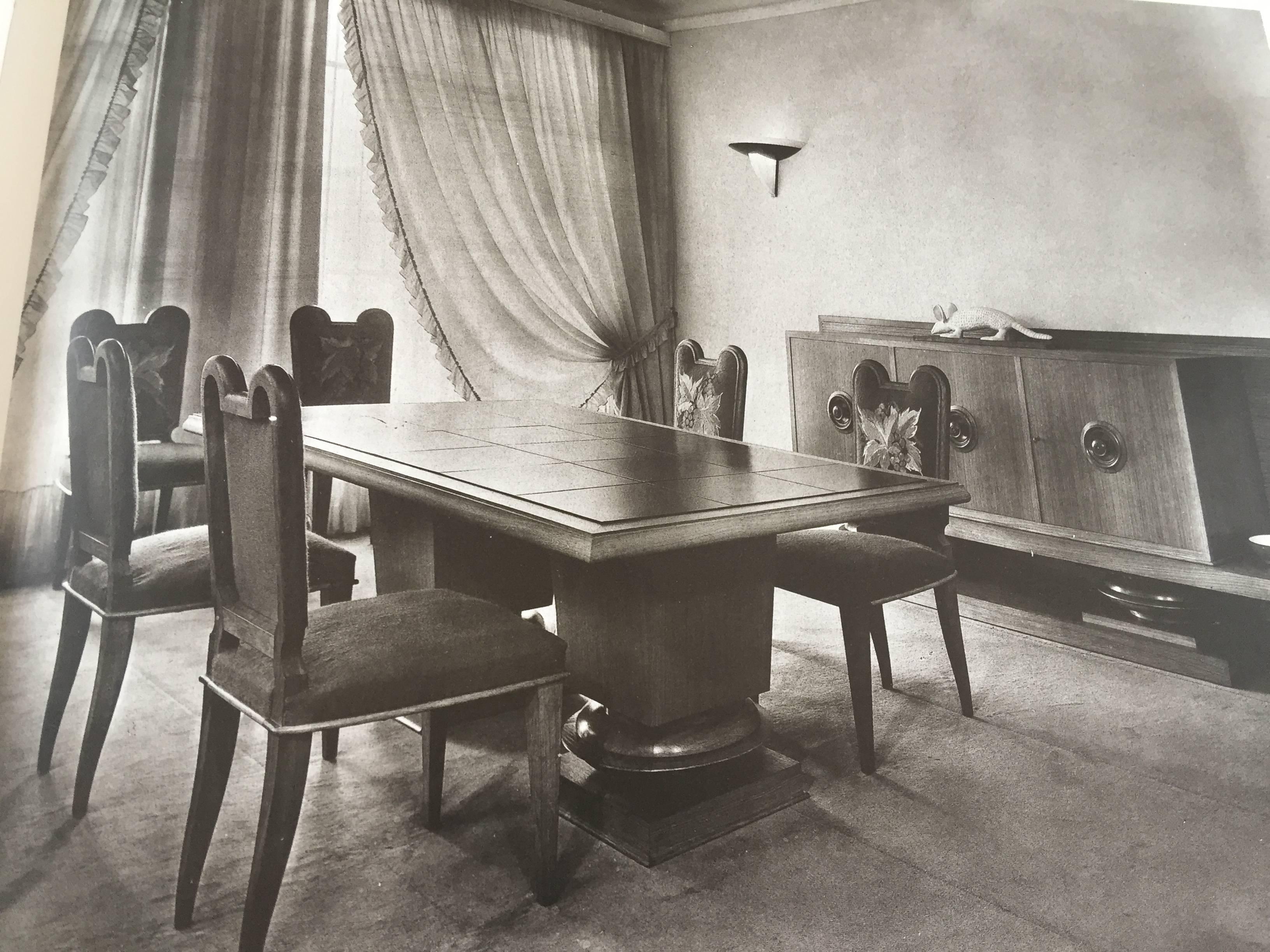 Mid-20th Century Jacques Klein, Art Deco Oak Table, circa 1939