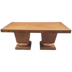 Jacques Klein, Art Deco Oak Table, circa 1939