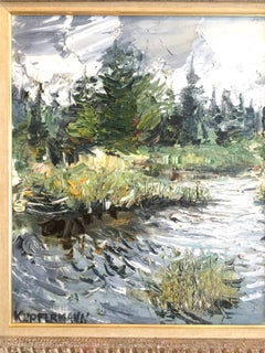 Landscape With River  Abstract Expressionist