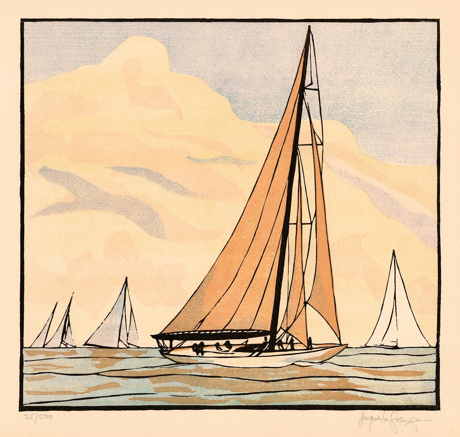Jacques La Grange - 'The Yankee' — America's Cup, 1934 For Sale at 1stDibs