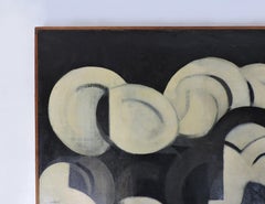 Pintura al óleo abstracta moderna de mediados de siglo de Jacques Lagrange