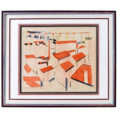 Jacques Lagrange Mixed-Media Painting
