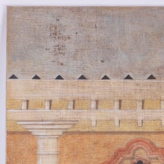 Fresco Style Oil Painting on Burlap by Jacques Lamy