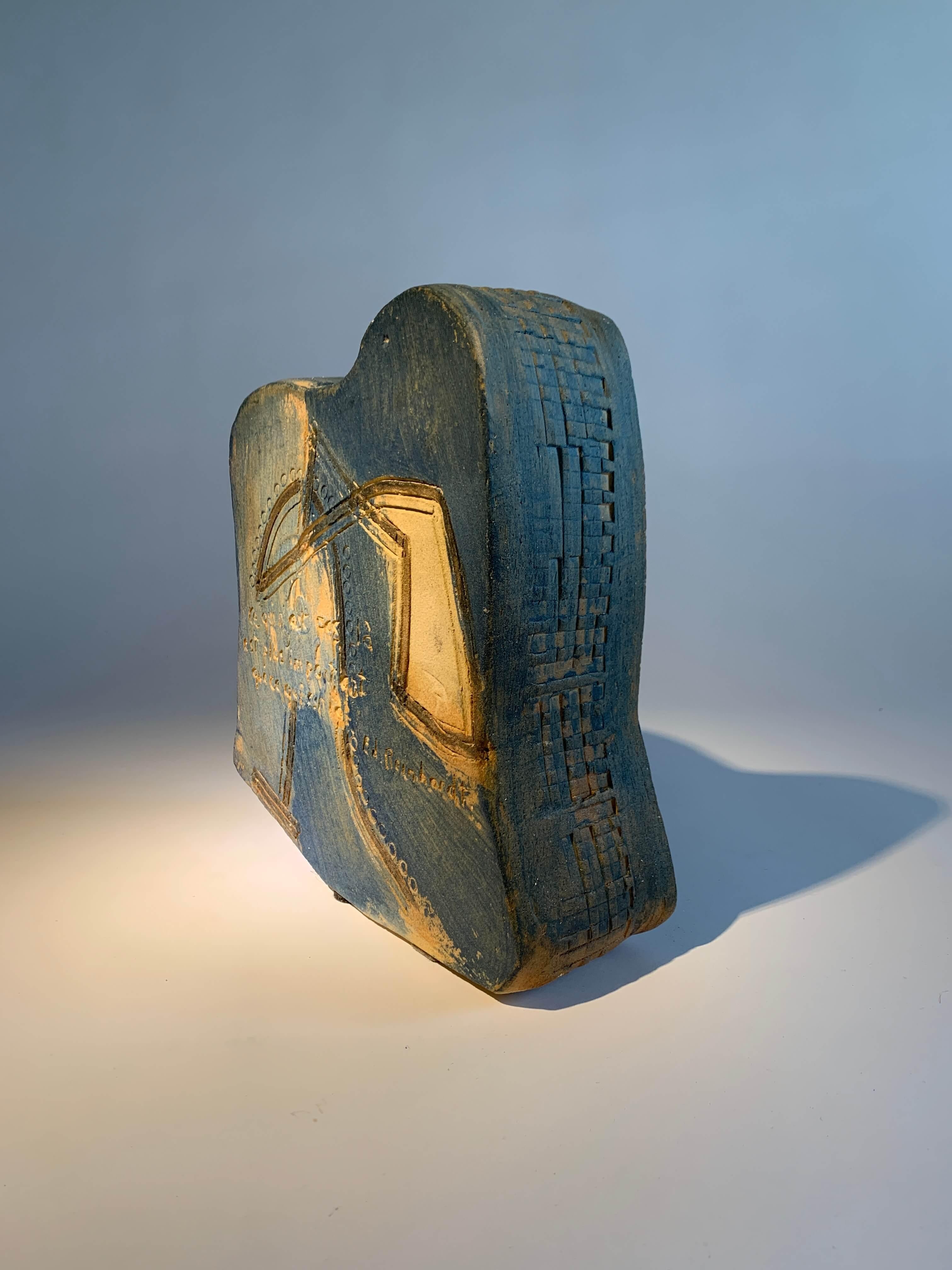 Fine XX secolo Jacques Laroussinie, Scultura in gres cotto a Wood, la BORNE, Francia. in vendita