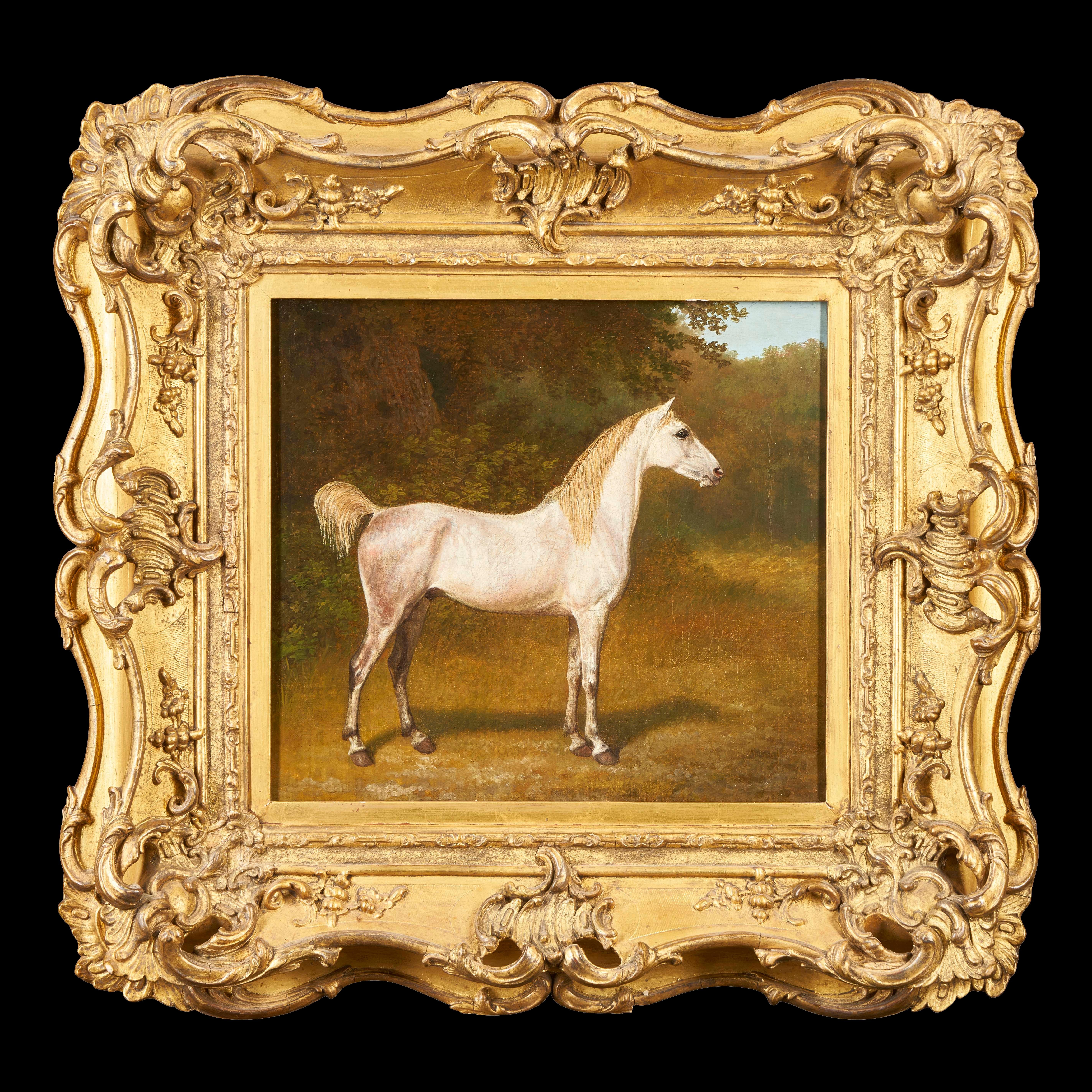 Animal Painting Jacques-Laurent Agasse - Un tisonnier arabe dans un paysage boisé
