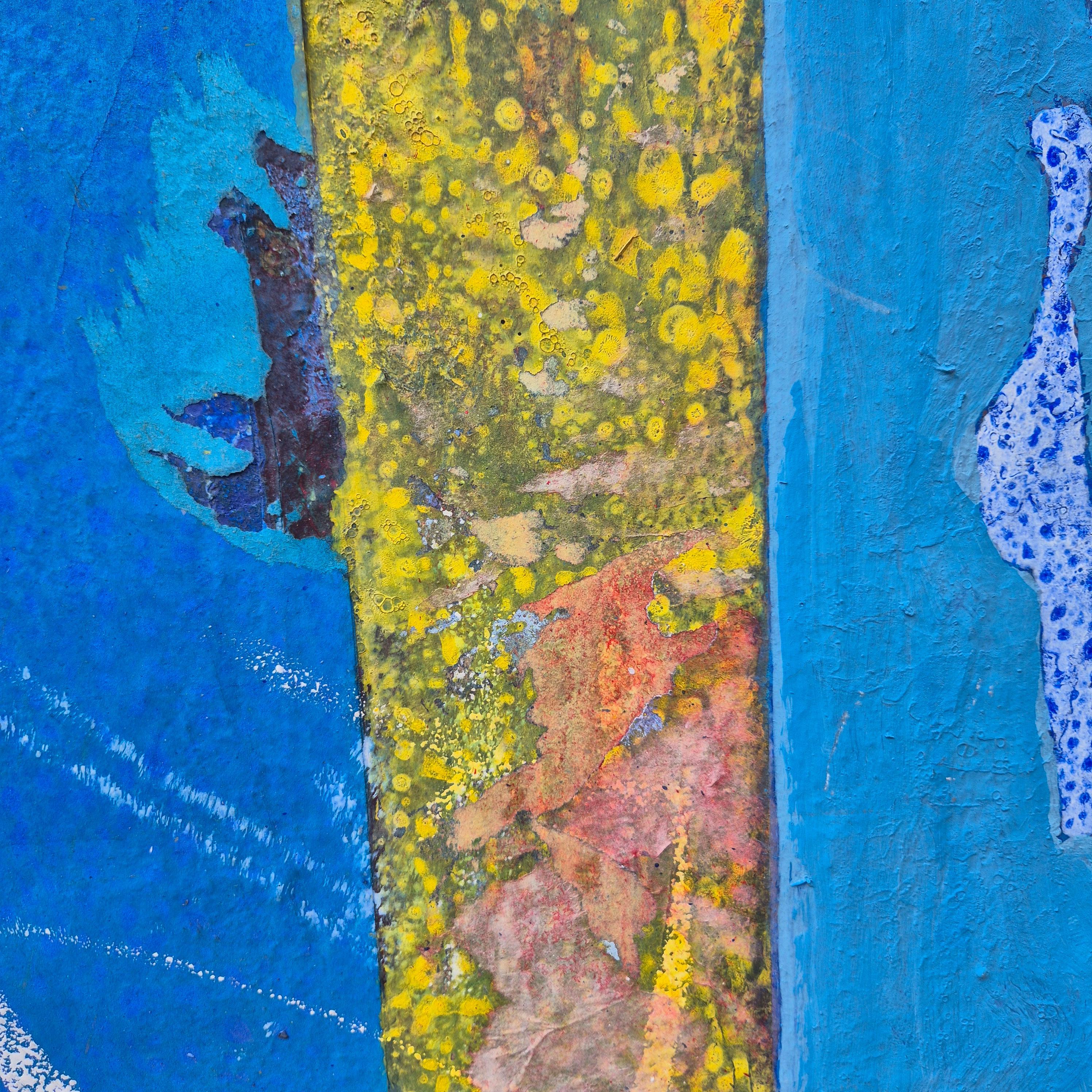 Jacques Lavigne, Sans titre, papier déchiré et acrylique sur toile, 2003 (Handgefertigt) im Angebot