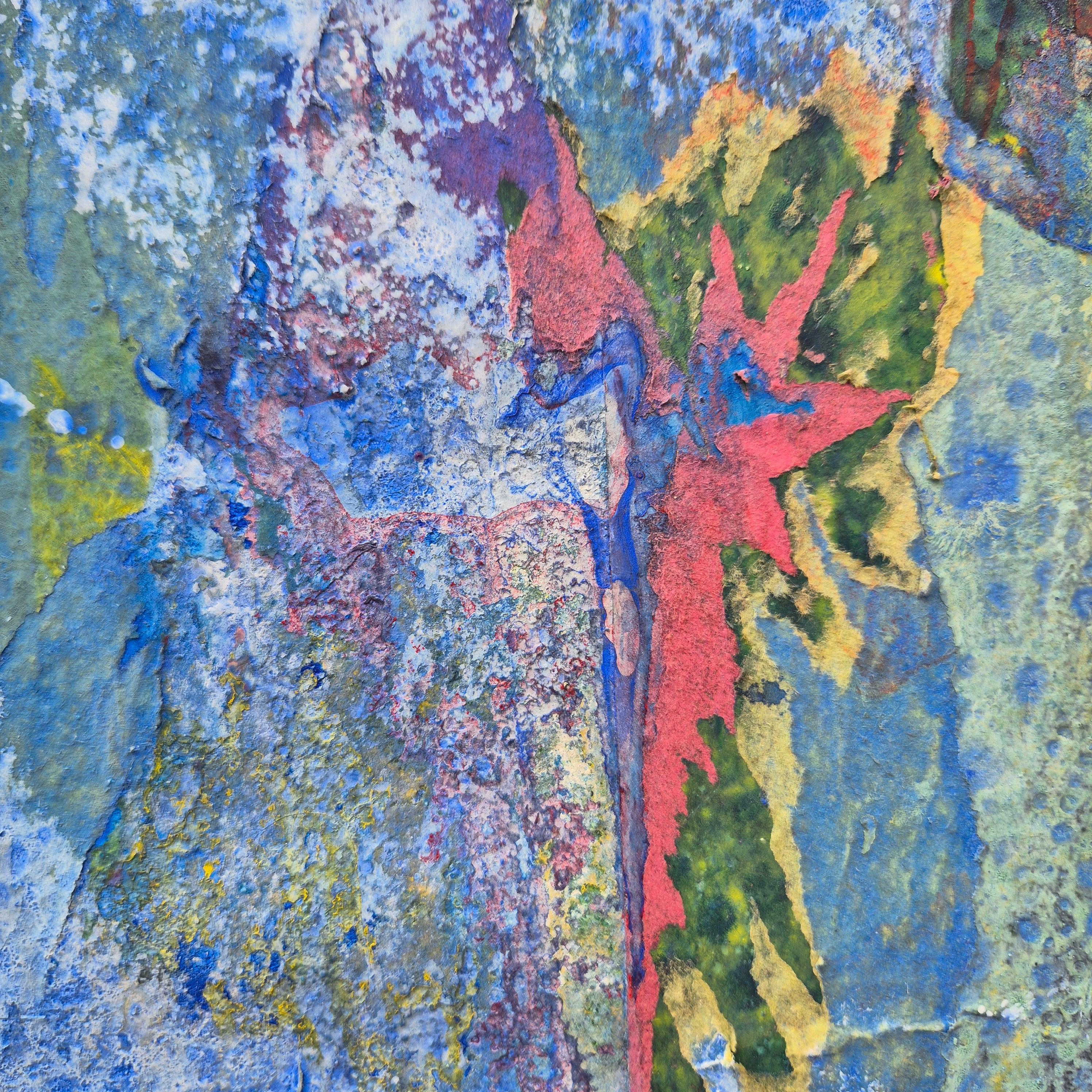 Jacques Lavigne, Sans titre, papier déchiré et acrylique sur toile, 2003 (Leinwand) im Angebot