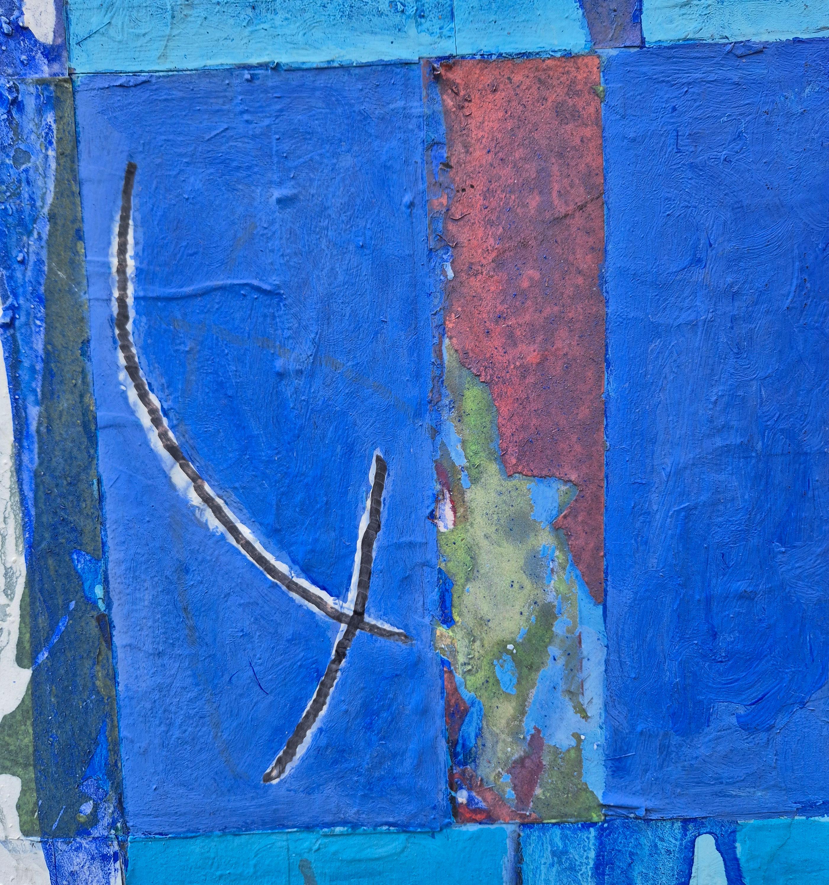 Hand-Crafted Jacques Lavigne, Sans titre, papier déchiré et acrylique sur toile, 2018 For Sale