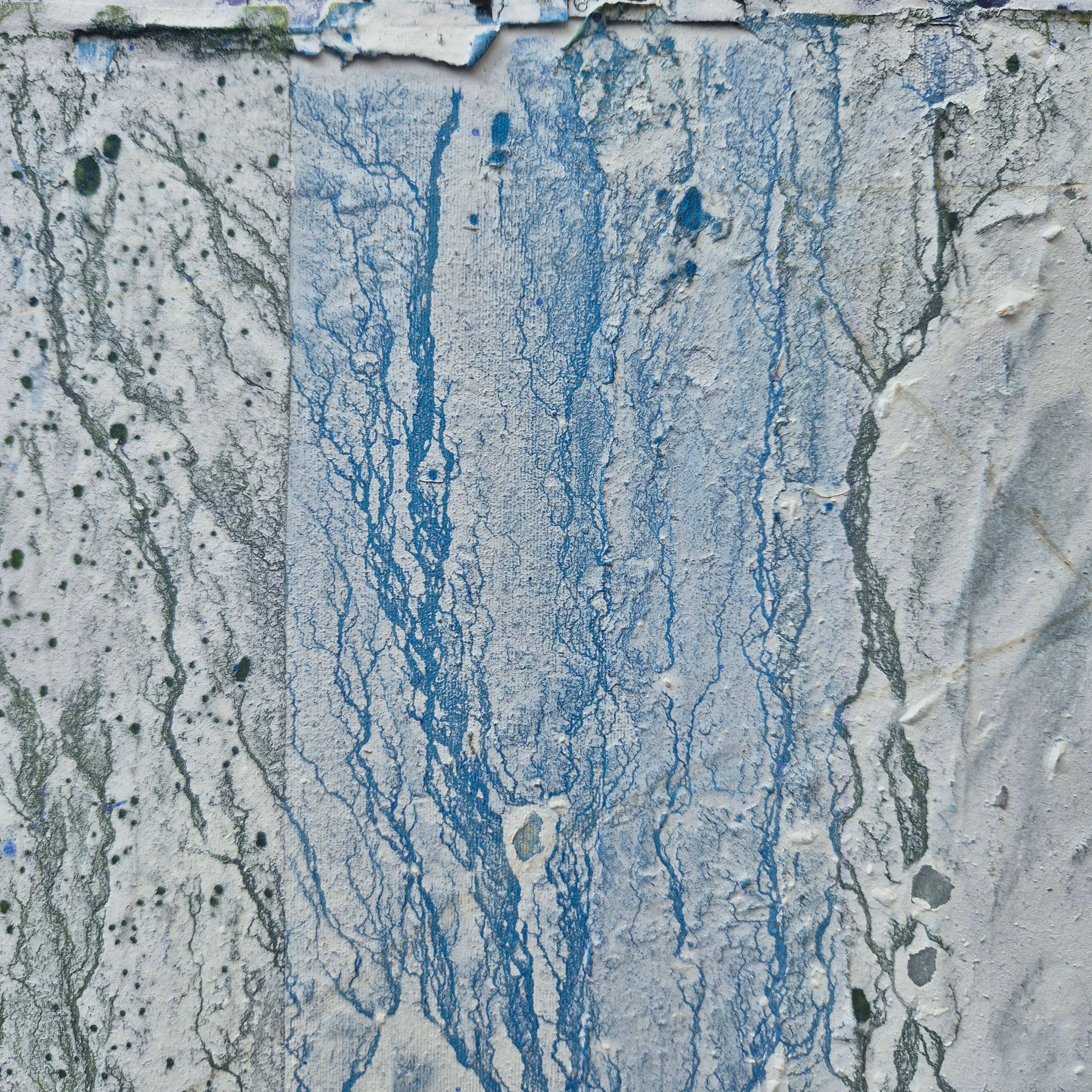 Canvas Jacques Lavigne, Sans titre, papier déchiré et acrylique sur toile, 2018 For Sale