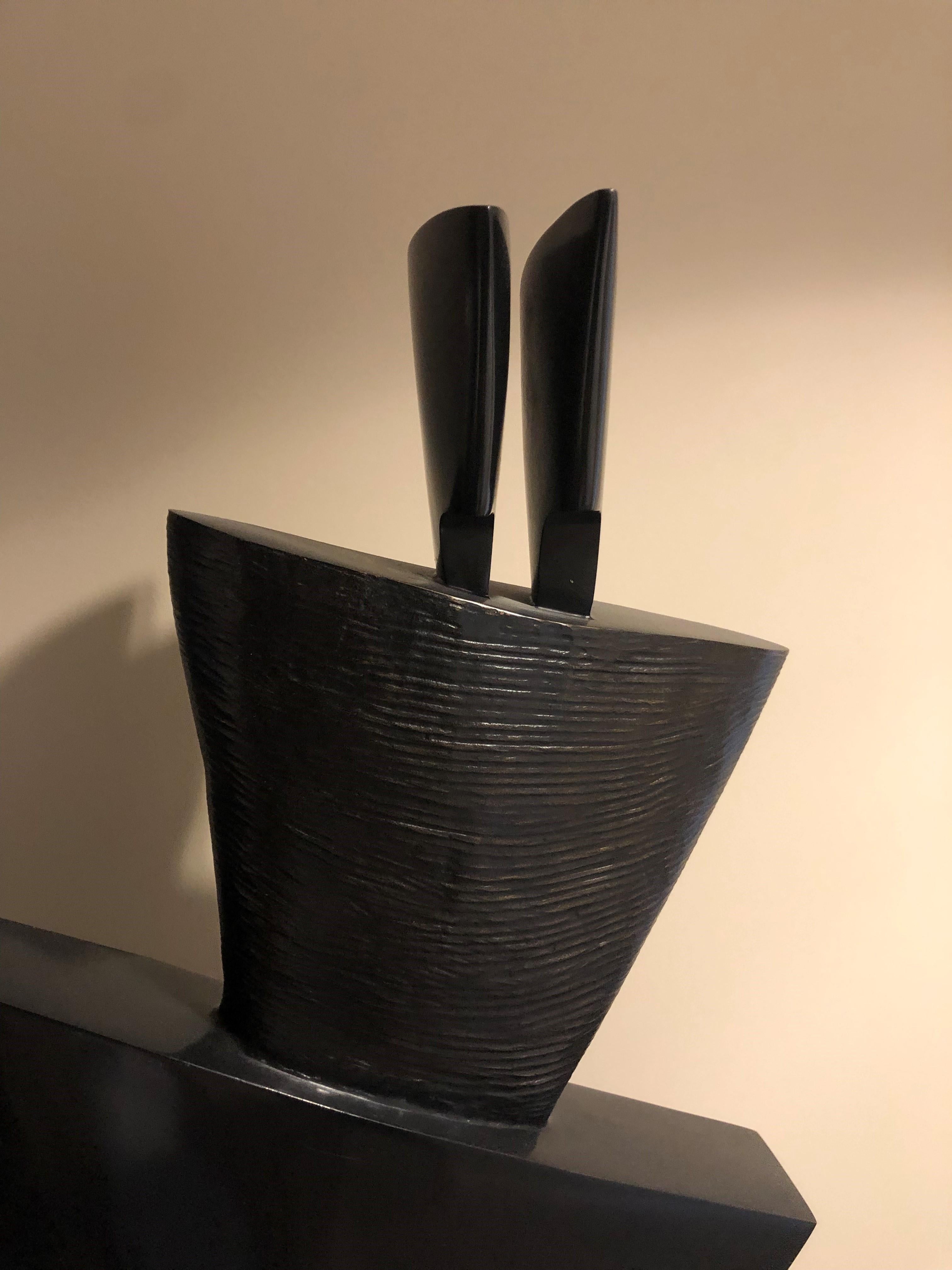 Paso - Abstract Sculpture Oro di Jacques LE BESCOND 