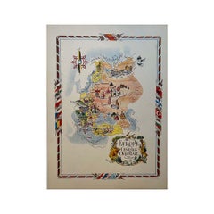 Jacques Liozu's illustrierte Karte von Zentral- und Osteuropa aus dem Jahr 1951