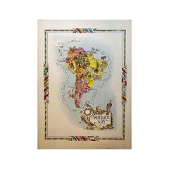 Jacques Liozu's 1951 illustrated map of South America