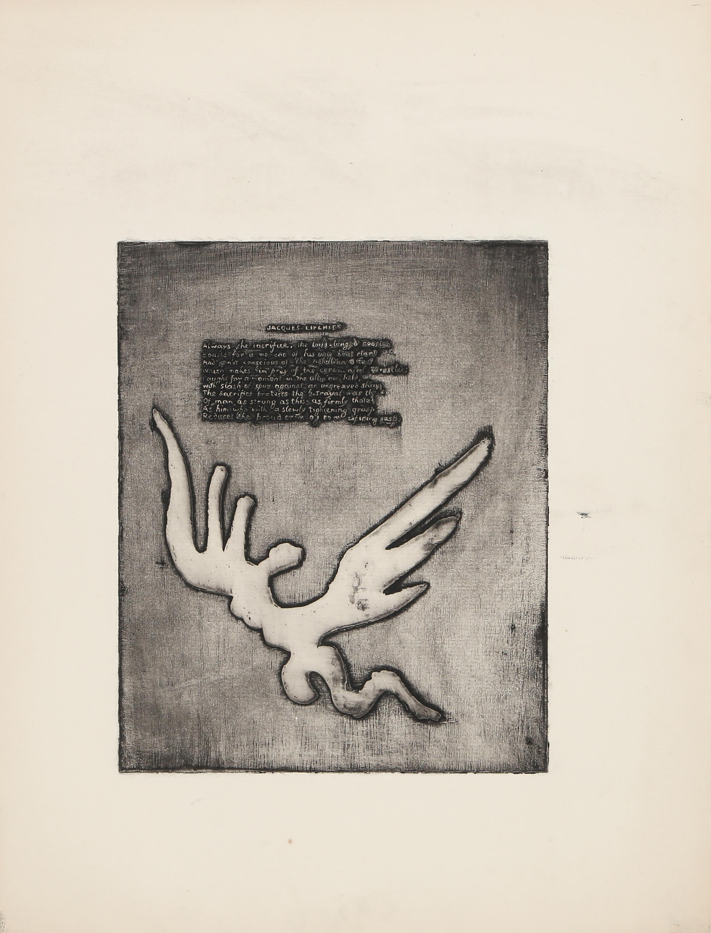 Ruthven Todd Poem III, acquaforte surrealista con acquatinta di Jacques Lipchitz 2