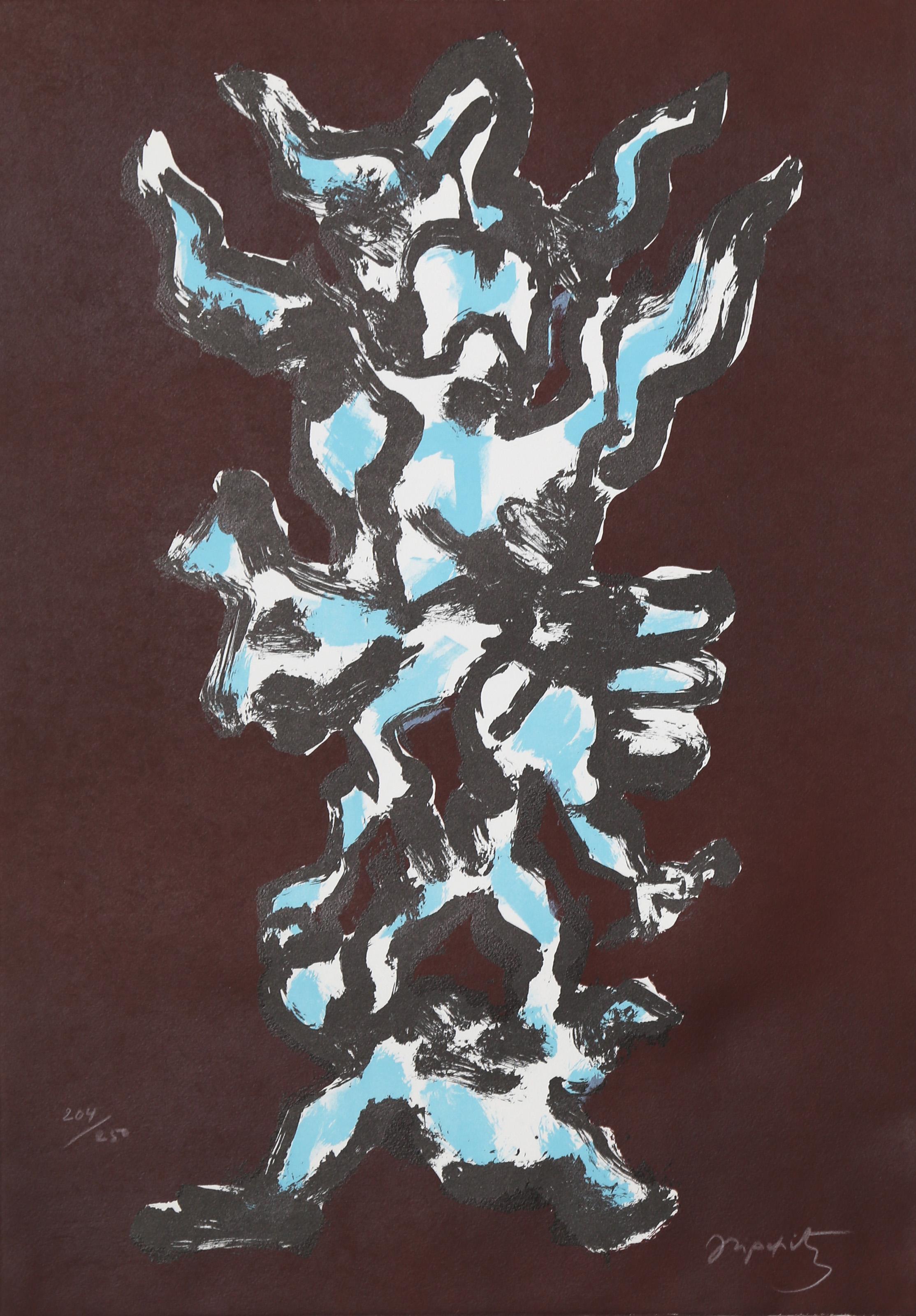 Abstrakte Lithographie „Baum des Lebens 3“ von Jacques Lipchitz
