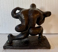 "Couple II" Mid 20th Century Modern Abstract Figurative 1940s European Sculpture