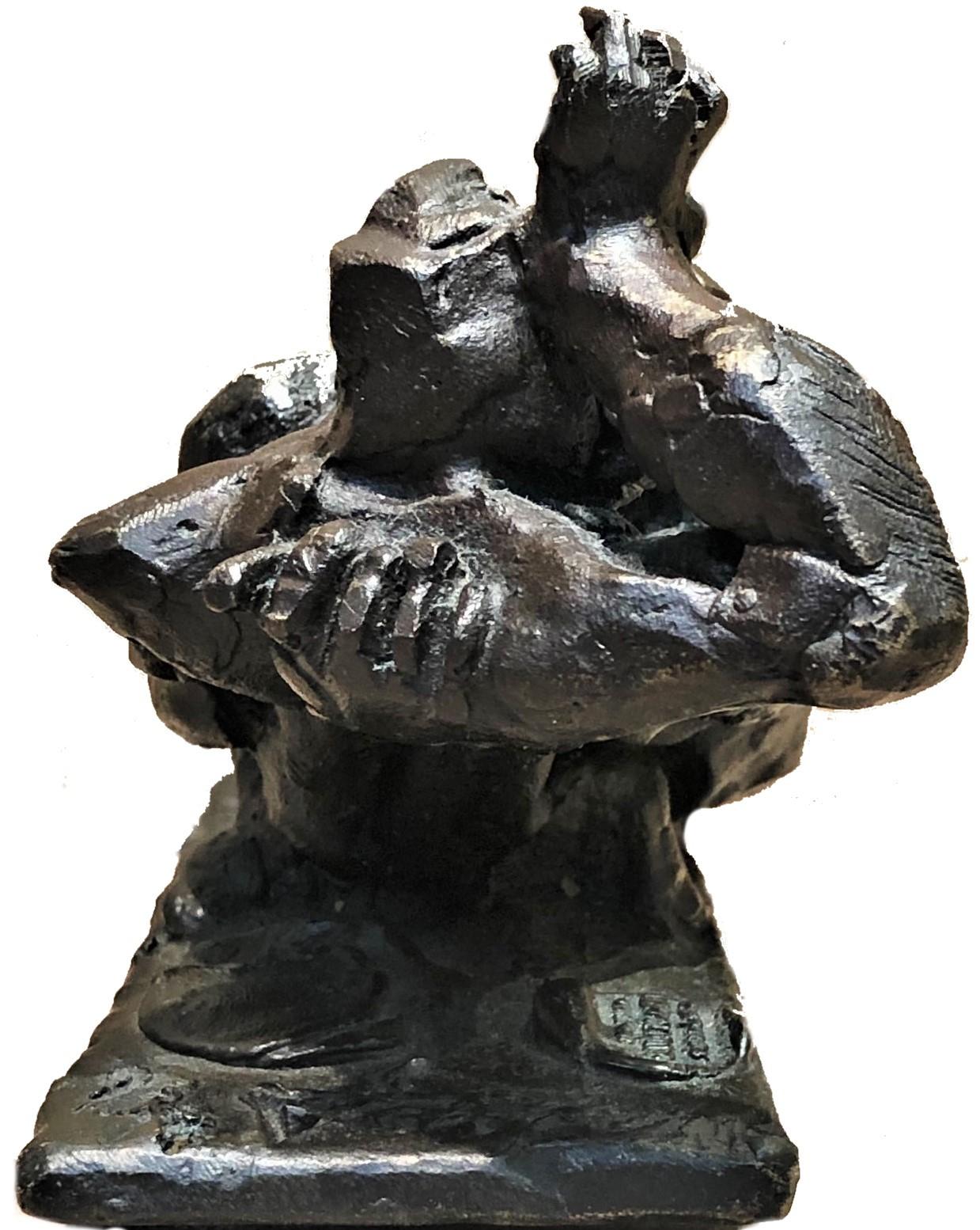 This small but very powerful sculpture depicting the passionate interweaving of two bodies of lovers was completed in the year of the death of the master in his beloved Pietrasanta, Italy; and cast in bronze at the local foundry ‘Fonderia Luigi