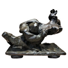 Jacques Lipchitz, Zwei Figuren, französische kubistische Skulptur aus patinierter Bronze, 1923