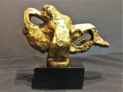 Jacques Lipchitz, Guilt Bronze Abstract Sculptural Composition, circa 1950s
